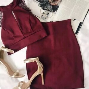 NWT Lulu's Mini Pencil Skirt Set for Night Out
